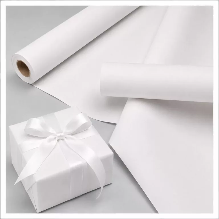 Papier ozdobny biały klasyczny X-Strong 57cmx25m - tantis.pl
