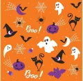 Serwetki papierowe Halloween Orange 33x33cm - tantis.pl