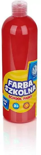 Farba szkolna czerwona 500ml ASTRA - tantis.pl