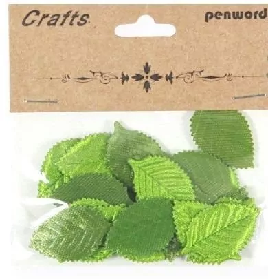 Dekoracje materiałowe liście 33x20mm, 30 sztuk - tantis.pl