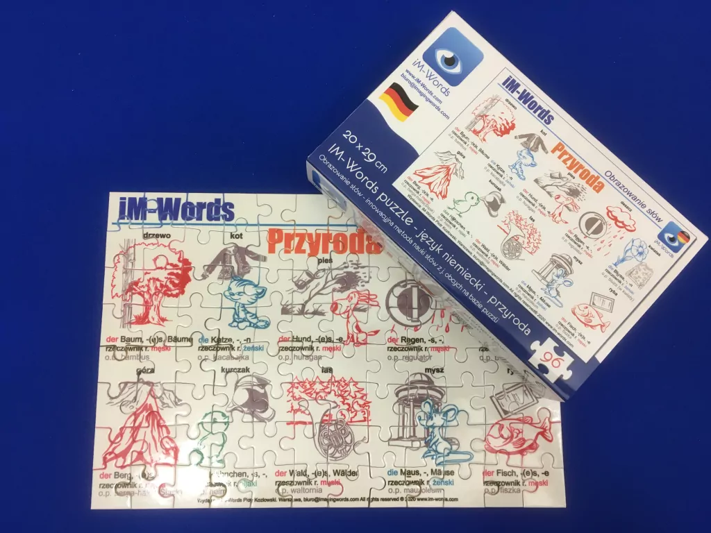 iM-Words Puzzle 96 Niemiecki - Przyroda - tantis.pl