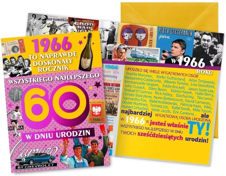 Karnet Urodziny 60 - tantis.pl