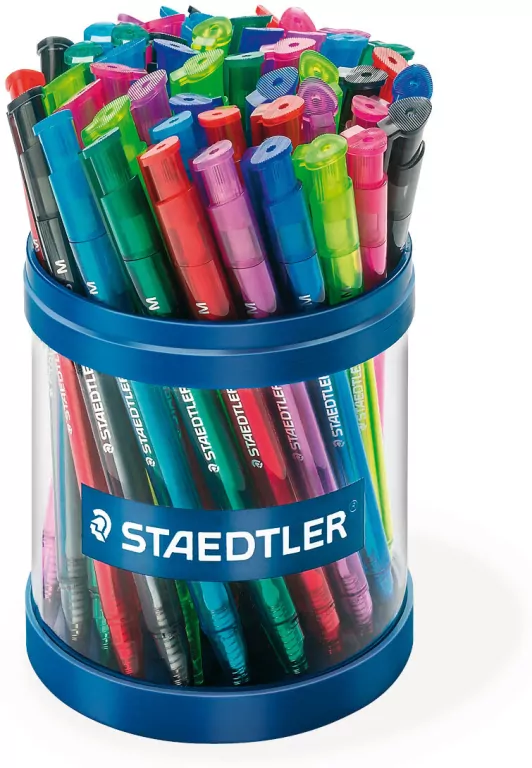 Długopis jednorazowy trójkątny mix kolorów. M Staedtler 50 szt. - tantis.pl