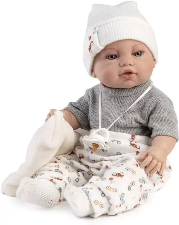 Lalka hiszpańska bobas w białym komplecie 42cm - tantis.pl