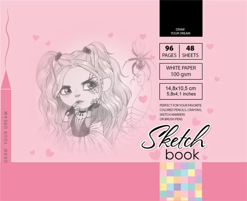Sketchbook. Szkicownik 96 kartek. 148 x 105 mm - tantis.pl