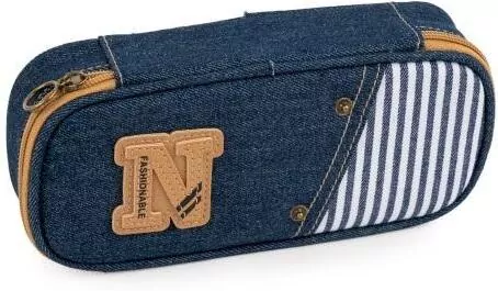 Piórnik etui Denim granatowy - tantis.pl