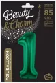 Balon foliowy B&C cyfra 1 zieleń butelkowa 85cm - tantis.pl