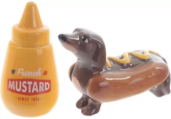 Solniczka i pieprzniczka - Jamnik hot-dog - tantis.pl