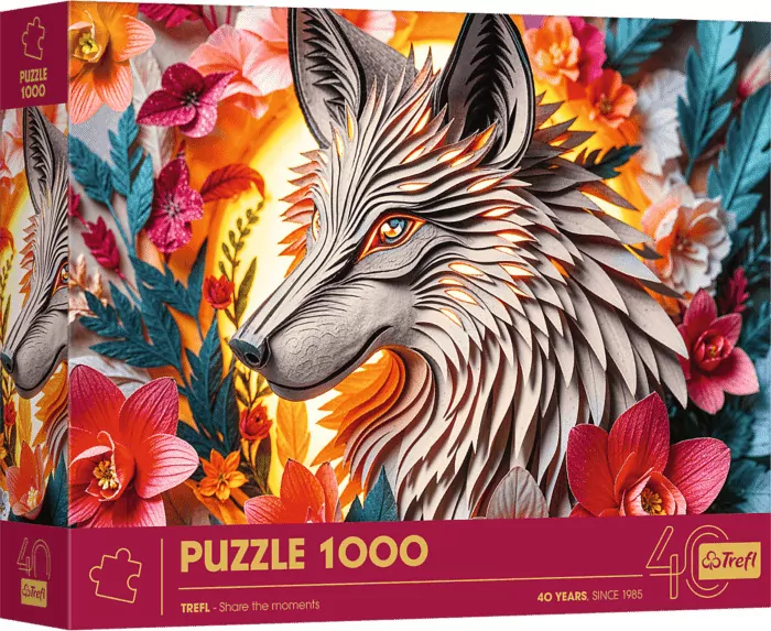 Puzzle 1000 Paper Art: Wilk TREFL - tantis.pl