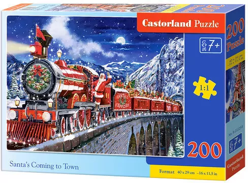 Castorland. Puzzle 200 Santa's Coming to Town - tantis.pl