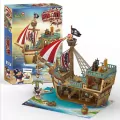 Puzzle 3D Statek piracki ze skarbem - tantis.pl