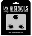 Vallejo: ST-TX005 - Stencils - Paint Stains - tantis.pl