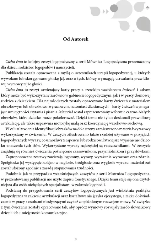 Cicha ćma. Utrwalanie głoski Ć - tantis.pl