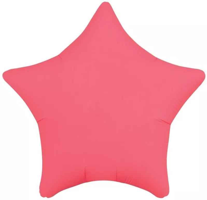 Balon foliowy Gwiazda fluor czerwony 46cm - tantis.pl