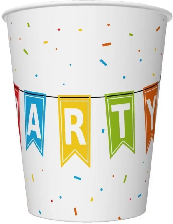 Kubeczki papierowe Kolorowe Party 250ml - tantis.pl