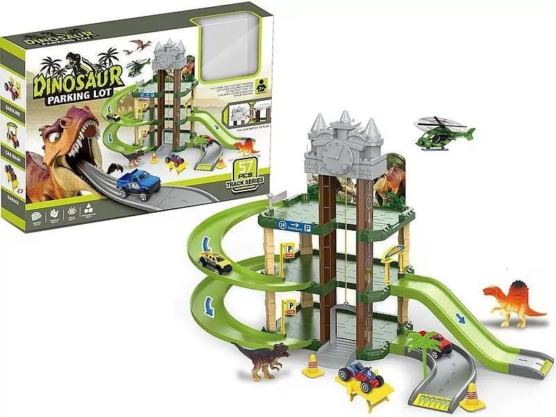 Parking wielopoziomowy z dinozaurami 57el - tantis.pl