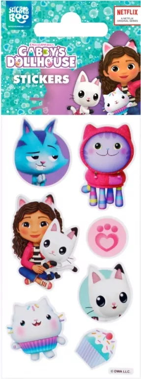 Naklejki 6x18cm Koci Domek Gabi mix - tantis.pl