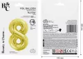 Balon foliowy B&C 8 Light gold 85cm - tantis.pl