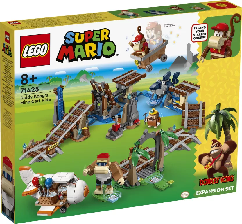 LEGO® Super Mario. Przejażdżka wagonikiem Diddy Konga — zestaw rozszerzający. 71425 - tantis.pl