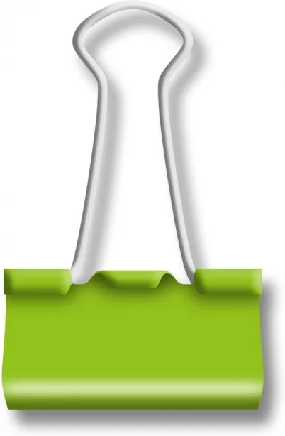 Klipsy do papieru 19mm żółtozielone - tantis.pl