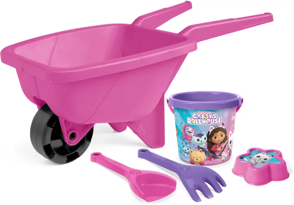 Gabby's Dollhouse taczka z kompletem do piasku - tantis.pl