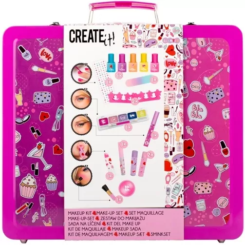 Zestaw Make-up mega walizka neon brokat CREATE IT! - tantis.pl