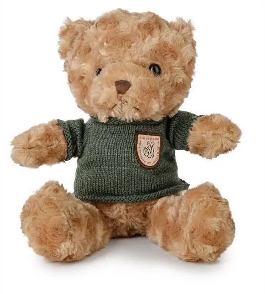 Miś kudłaty 22cm w sweterku zielony - tantis.pl