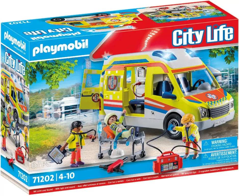 Karetka pogotowia ze światłem i dźwiękiem. City Life 71202 - tantis.pl