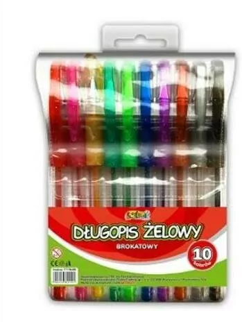 Długopis żelowy Kolori brokatowy 10 kol. PENMATE - tantis.pl