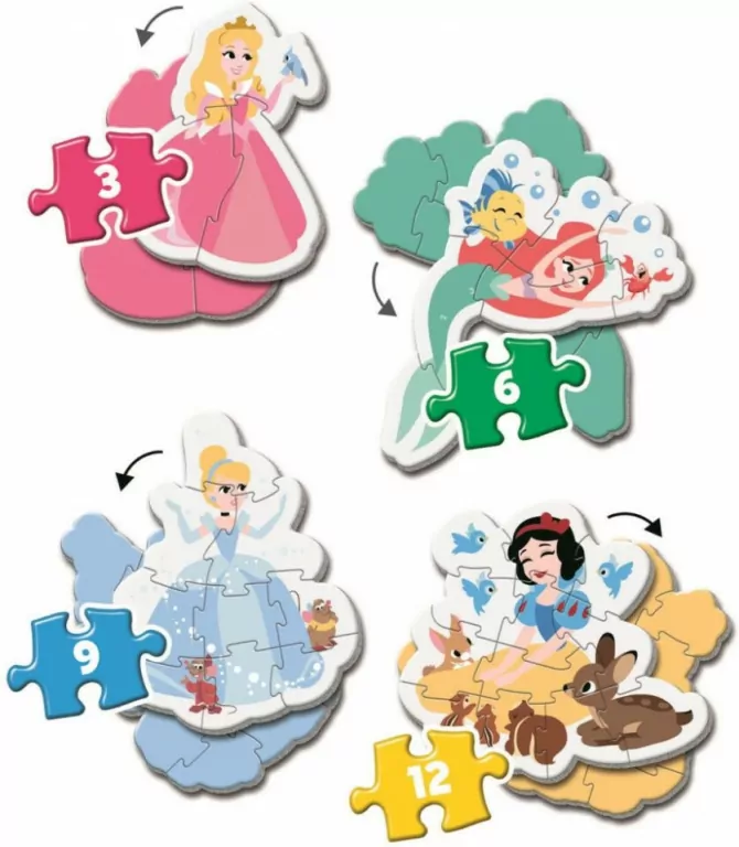 Clementoni. Moje pierwsze puzzle. Disney Princess. Księżniczki - tantis.pl
