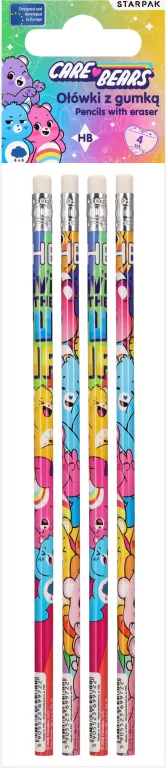 Ołówki z gumką Care Bears 4szt - tantis.pl