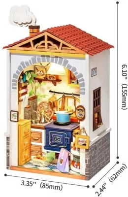 Składany Drewniany Model LED Kuchnia smaków