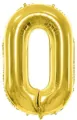 Balon foliowy cyfra 0 72cm jasny złoty - tantis.pl