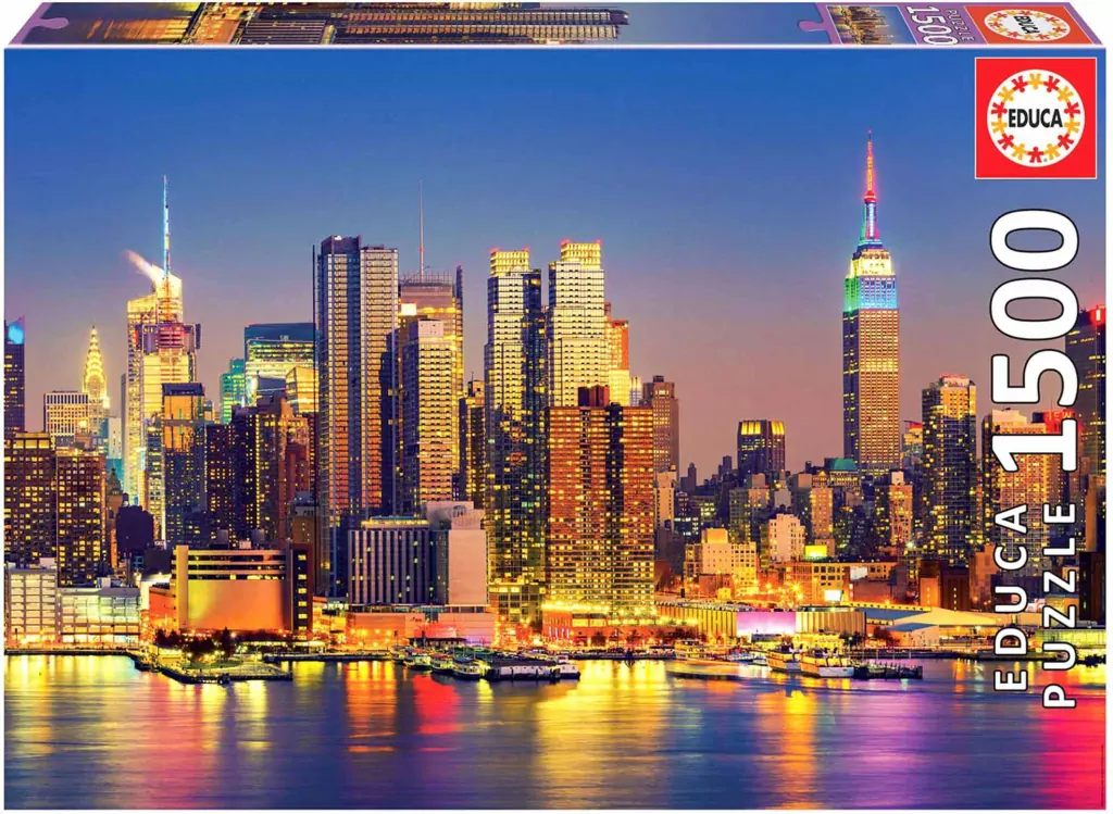 Puzzle 1500. Manhattan nocą. Nowy Jork. 109547 - tantis.pl