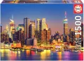 Puzzle 1500. Manhattan nocą. Nowy Jork. 109547 - tantis.pl