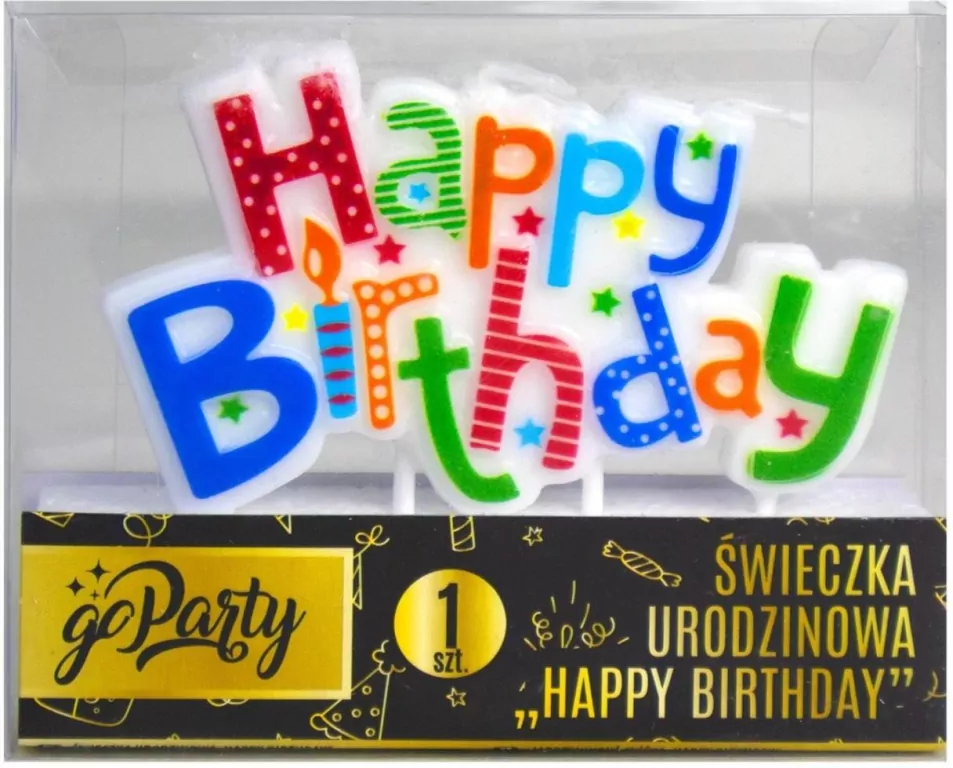 Zestaw świeczek urodzinowych Happy Birthday - tantis.pl