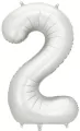 Balon foliowy cyfra 2 86cm srebrny - tantis.pl