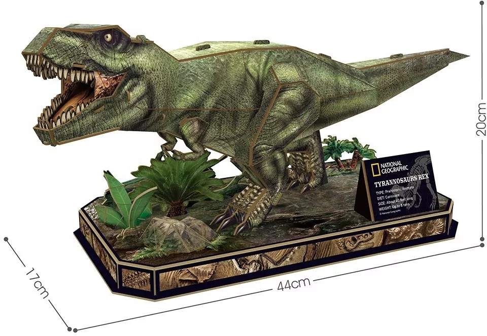 Puzzle 3D. T-Rex National Geographic - tantis.pl