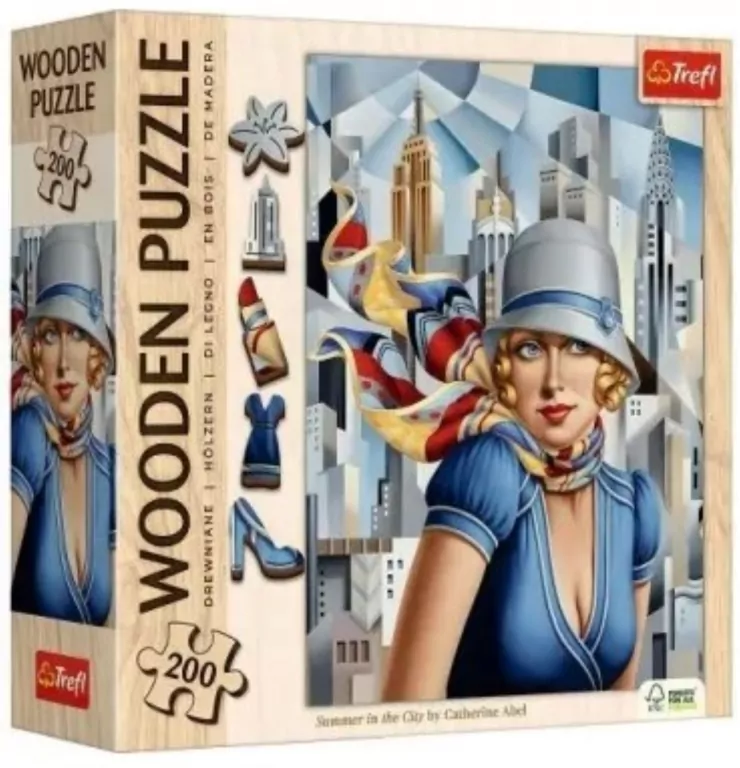 Puzzle drewniane 200 Lato w Mieście TREFL - tantis.pl