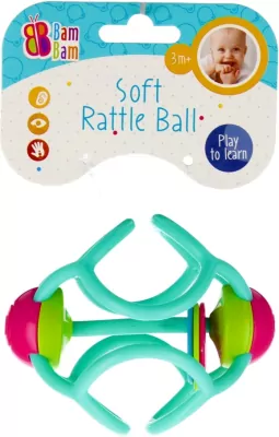 Kula gumowa z grzechotką BAM BAM