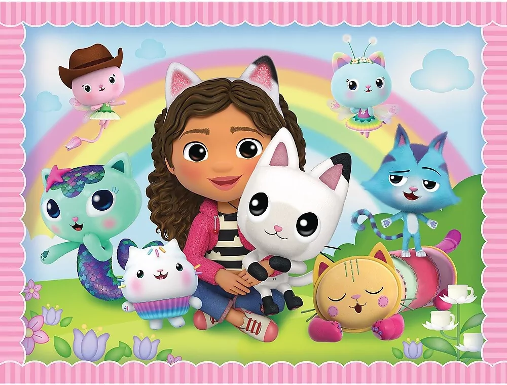 Trefl, Puzzle 2w1 + memos. Gabi z Kocim przyjacielem - tantis.pl