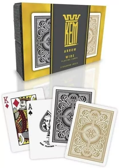 Karty Poker zestaw czarno-złote - tantis.pl
