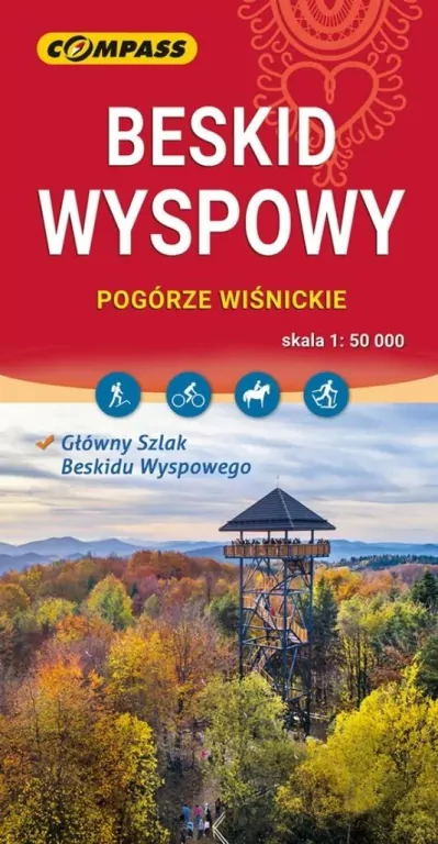 Mapa turystyczna - Beskid Wyspowy 1:50 000 w.2025 - tantis.pl
