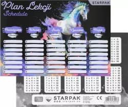 Plan lekcji z tabliczką mnożenia