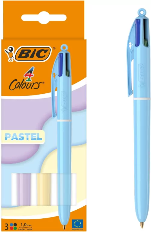 Długopis BIC 4 Colours Pastel AST blister 1 szt.mix - tantis.pl