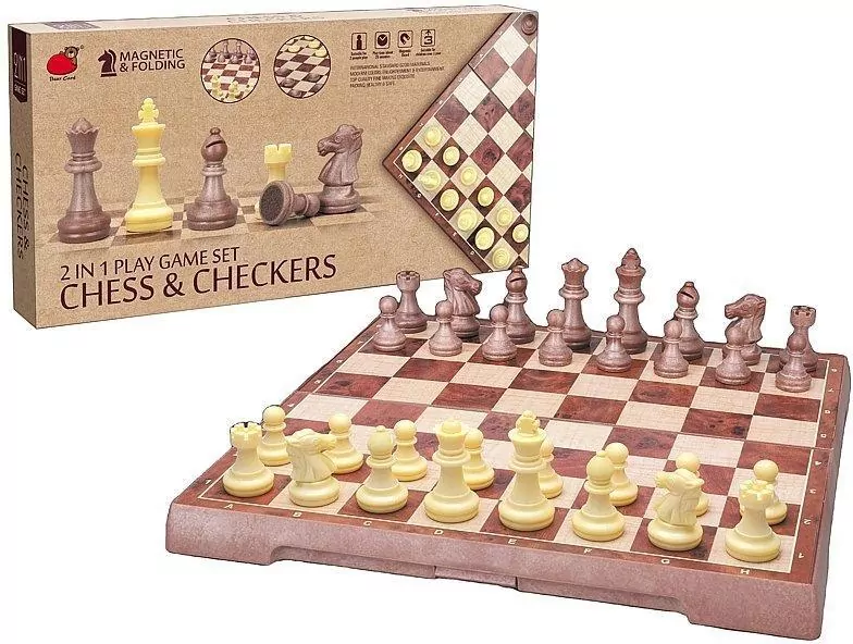 Szachy i warcaby 2w1 magnetyczne - tantis.pl