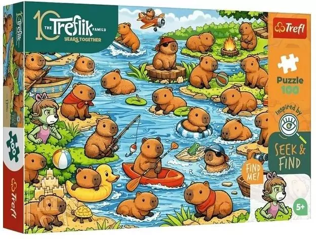 Puzzle 100 Trefliki - Kapibary TREFL - tantis.pl