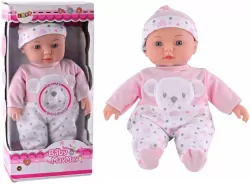 Lalka bobas różowa z dźwiękiem