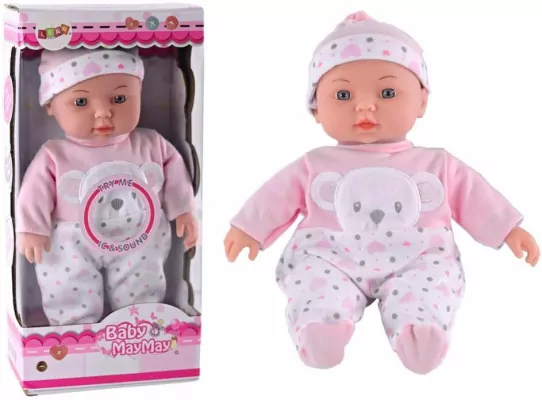Lalka bobas różowa z dźwiękiem