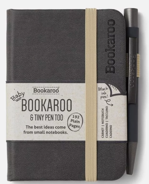 Bookaroo Notatnik A7 z długopisem - szary - tantis.pl